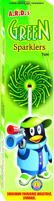 7 CM GREEN SPARKLERS